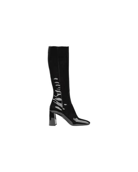 prada fitted patent boots|Prada genuine leather boots.